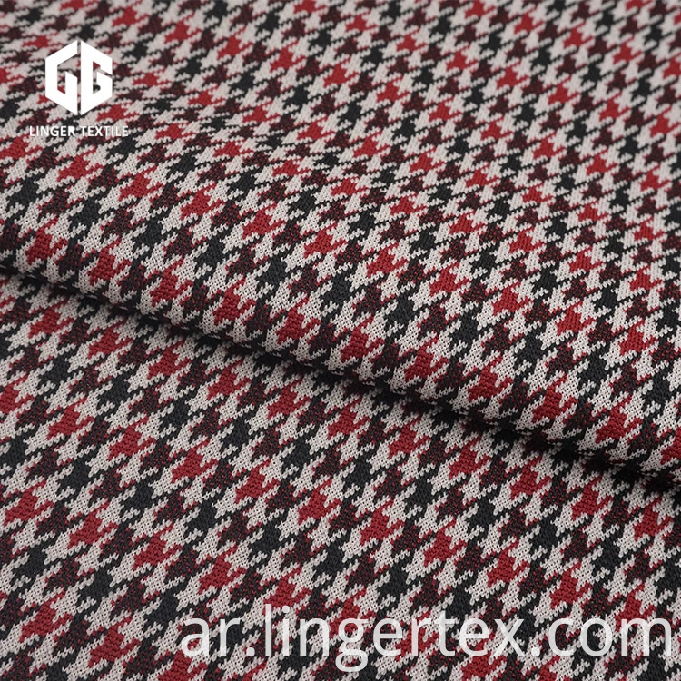 2019 وصول جديد Houndstooth و Jacquard Fabric أقمشة بوليستر